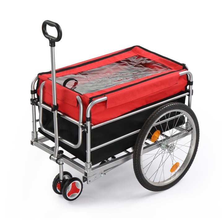 Bicycle Cargo Trailer with 20” Tires,Pull Handle, Waterproof for Easy Transport