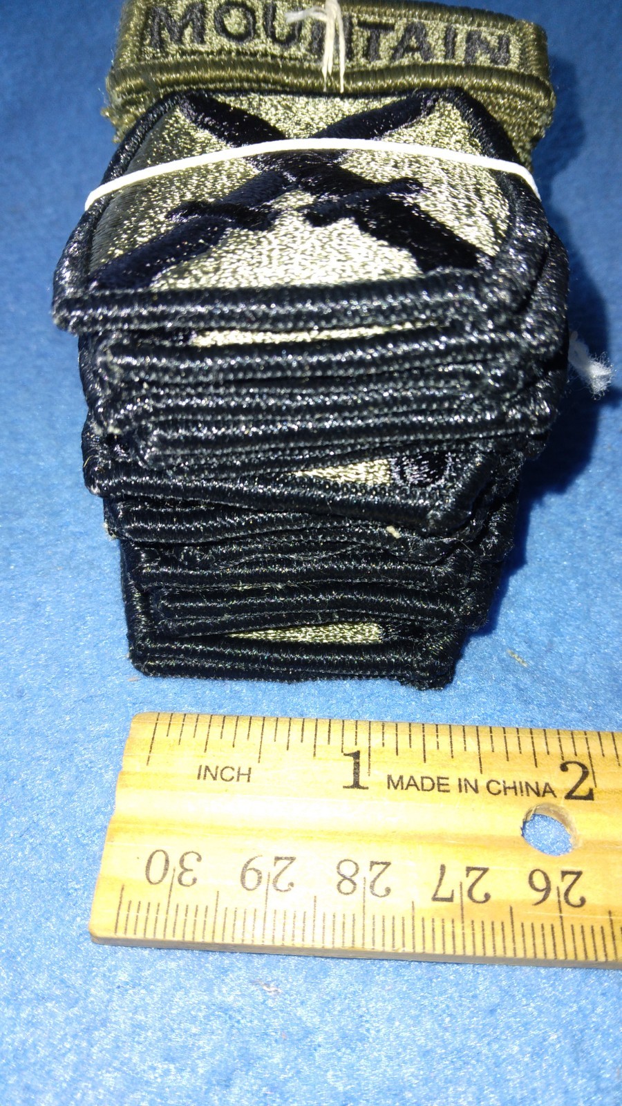 BUNDLE OF 20 - SUBDUED U.S. ARMY 10th MOUNTAIN DIVISION PATCHES & 20 TABS - NEW