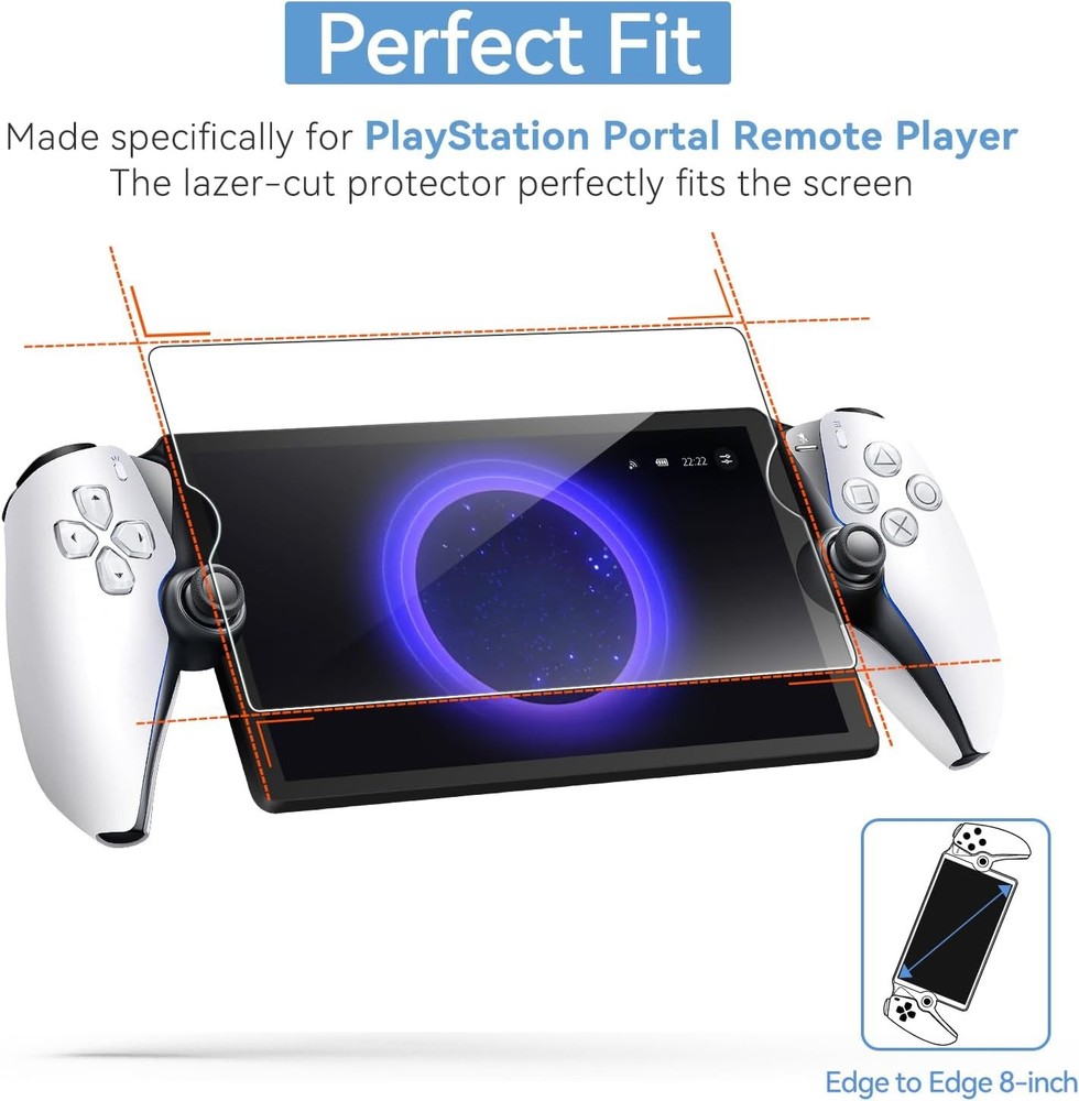 ivoler 2-Pack Screen Protector Tempered Glass for PlayStation Transparent