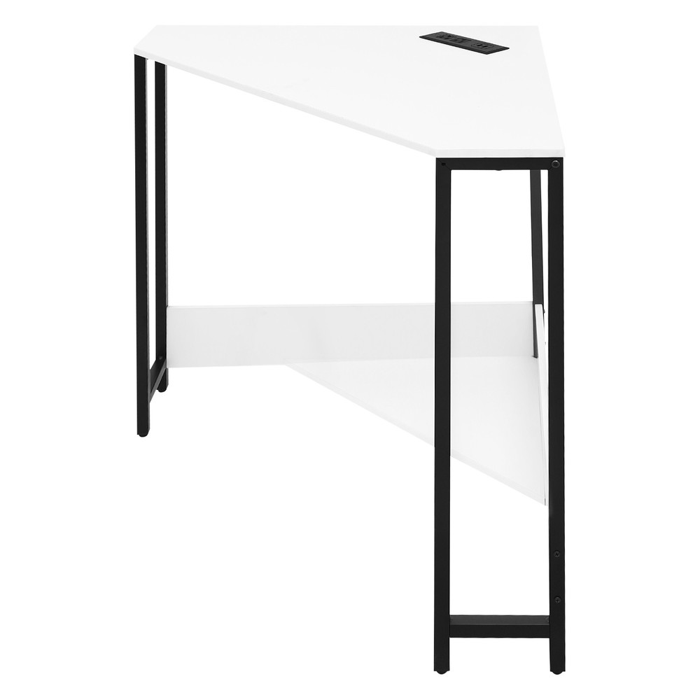Computer Desk Corner Desk with Outlets Home Office Desk Triangular Corner Table
