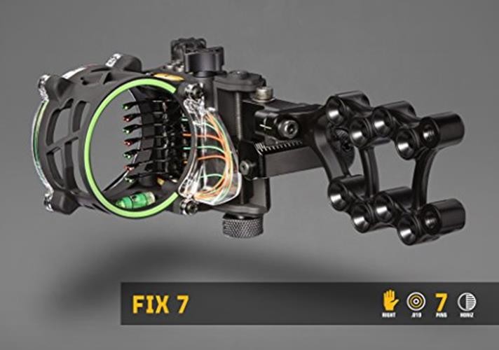Trophy Ridge Fix Archery Bow Sight, Right Hand, 7-Pin Assorted Styles , Sizes