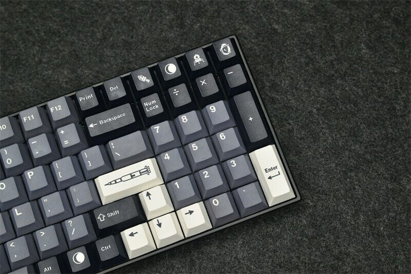 Apollo Theme Keycap Gray Cherry Profile 129 Key Dye-sub for Cherry MX Keyboard