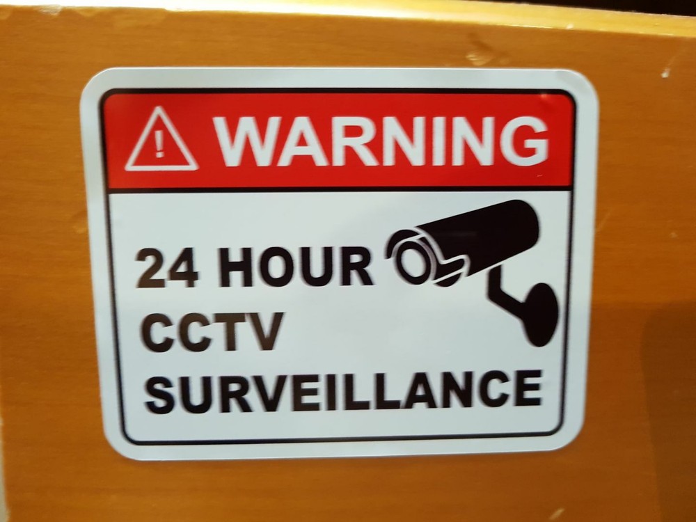 Warning Stickers Security camera surveillance warning-CCTV 6-pack