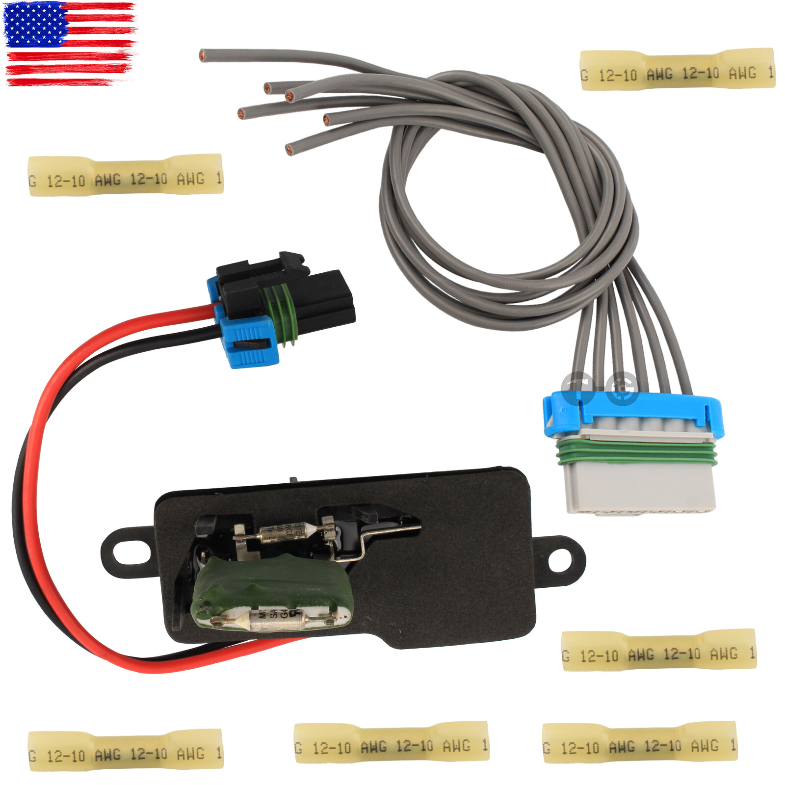 For 1996-2012 Chevrolet Express 1500 2500 3500 Front Blower Motor Resistor Kit