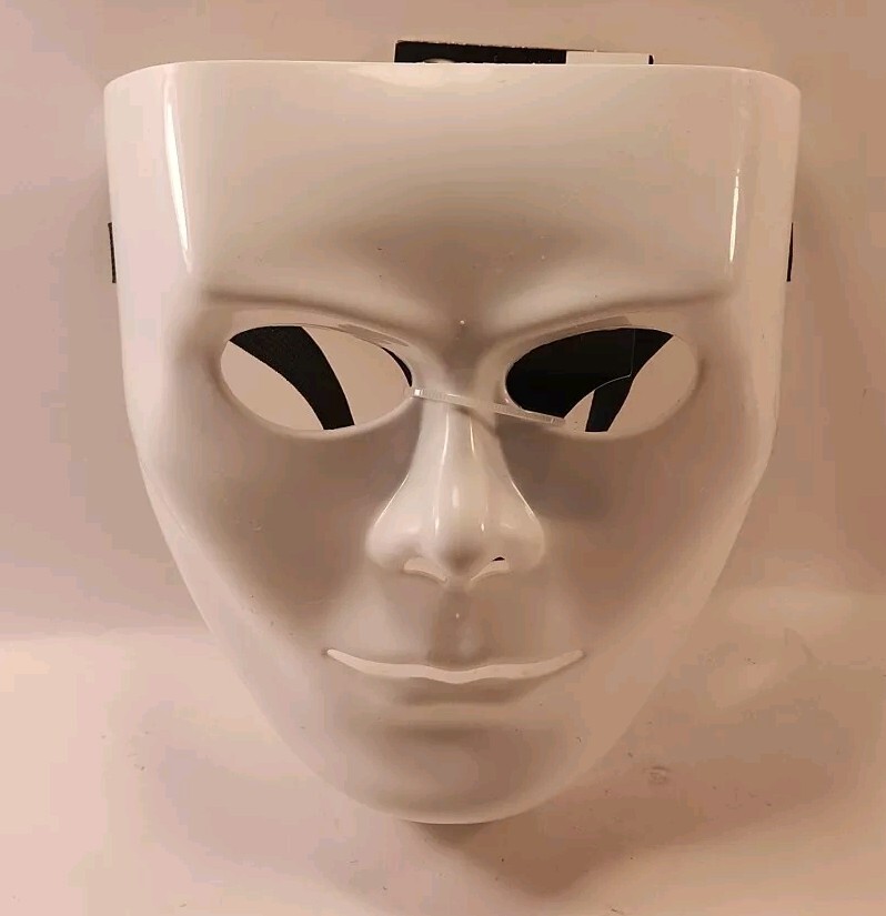 White Blank Face Mask - Fun world New with tags