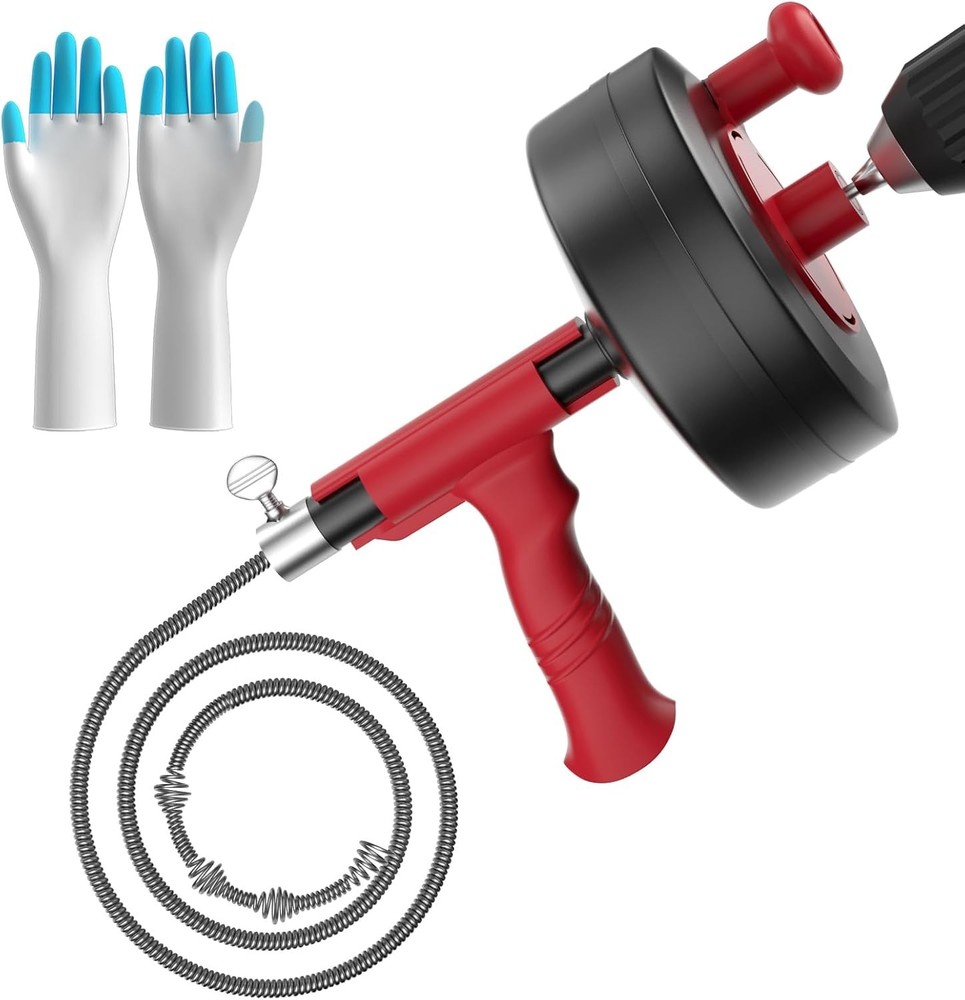 Heavy Duty 25ft Drain Auger - Manual or Powered for Quick Clogs Resolution