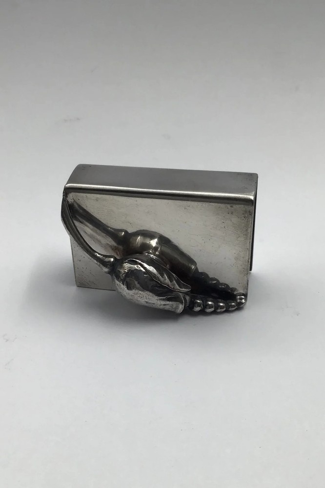 "Georg Jensen Sterling Silver" Magnolia Matchbox Case
