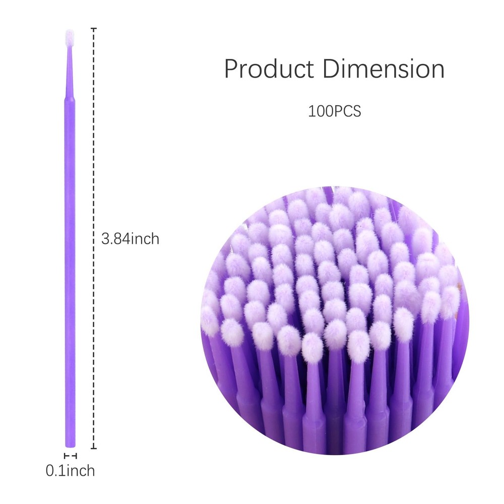 Car Touch Up Paint Brushes 100PCS Nylon Bristles - Micro Brushes for Quick