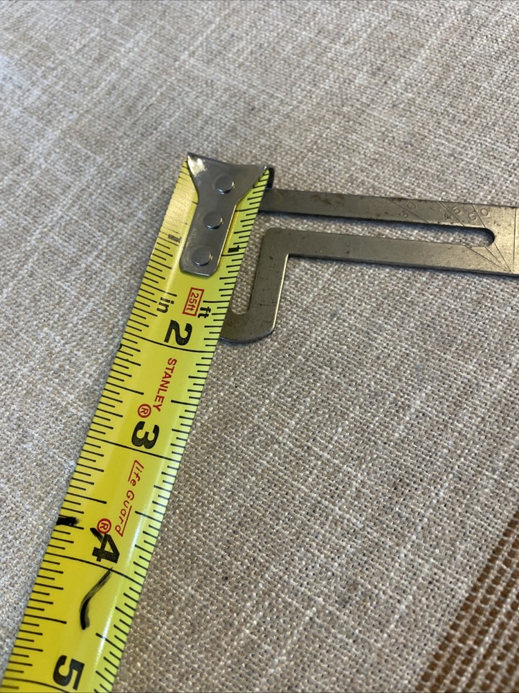 Vintage Bevel Ruler Part, Make Unknown Unmarked