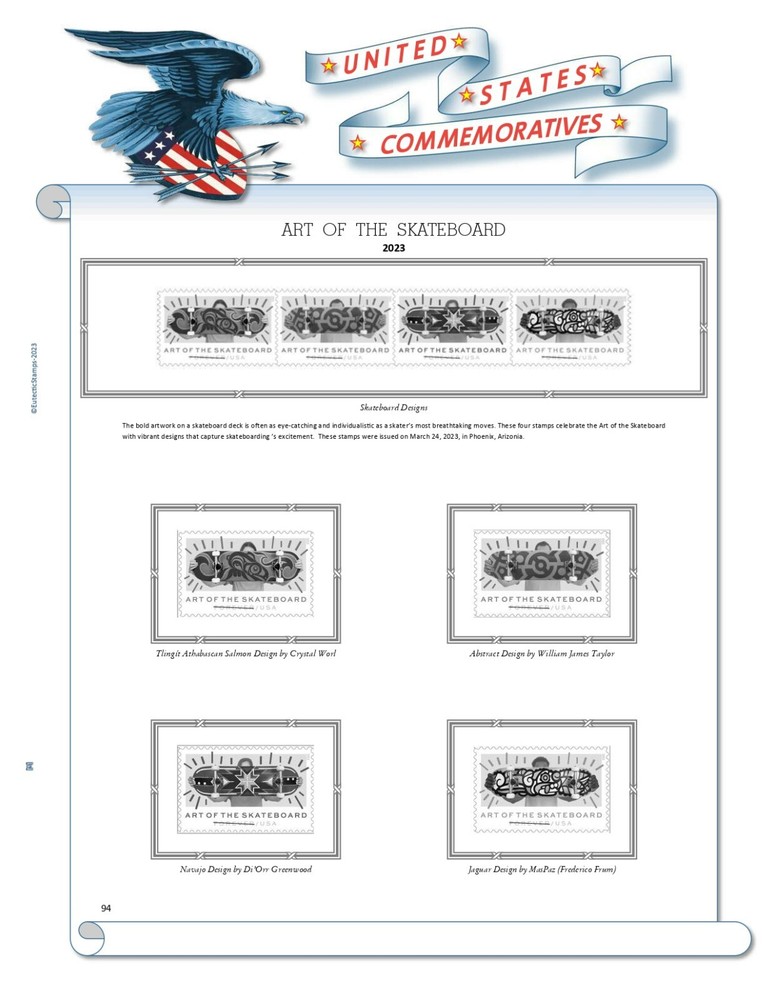 2023 U.S. Commemorative Singles COMPLETE Supplement (White Ace Alternative)