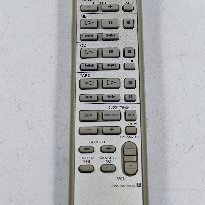 Sony Remote Control RM-MD333 - Missing Battery Lid, Used