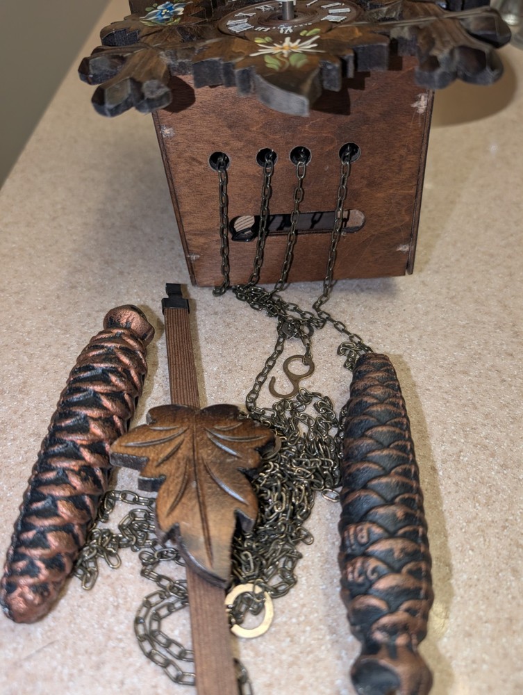 West Germany Cuckoo Wall Clock Authentic Mechanical Vintage Small