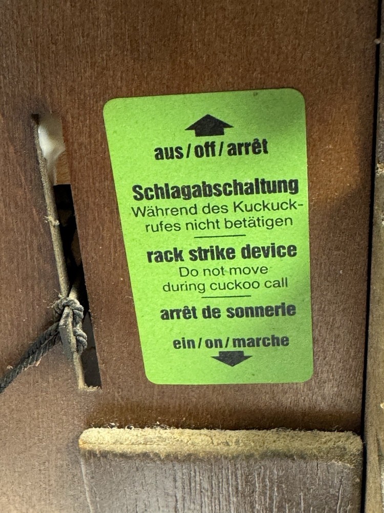 Vintage Musical Hunter Style Cuckoo Clock Black Forest Medium Size UNTESTED