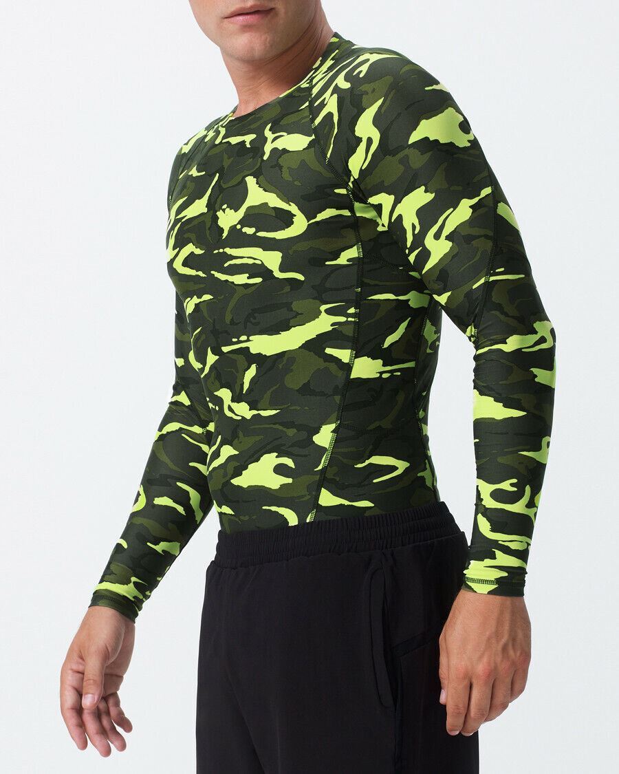HPE Performance Small CAMO Combat Compression Long Sleeve Top Shirt Men NWT N61