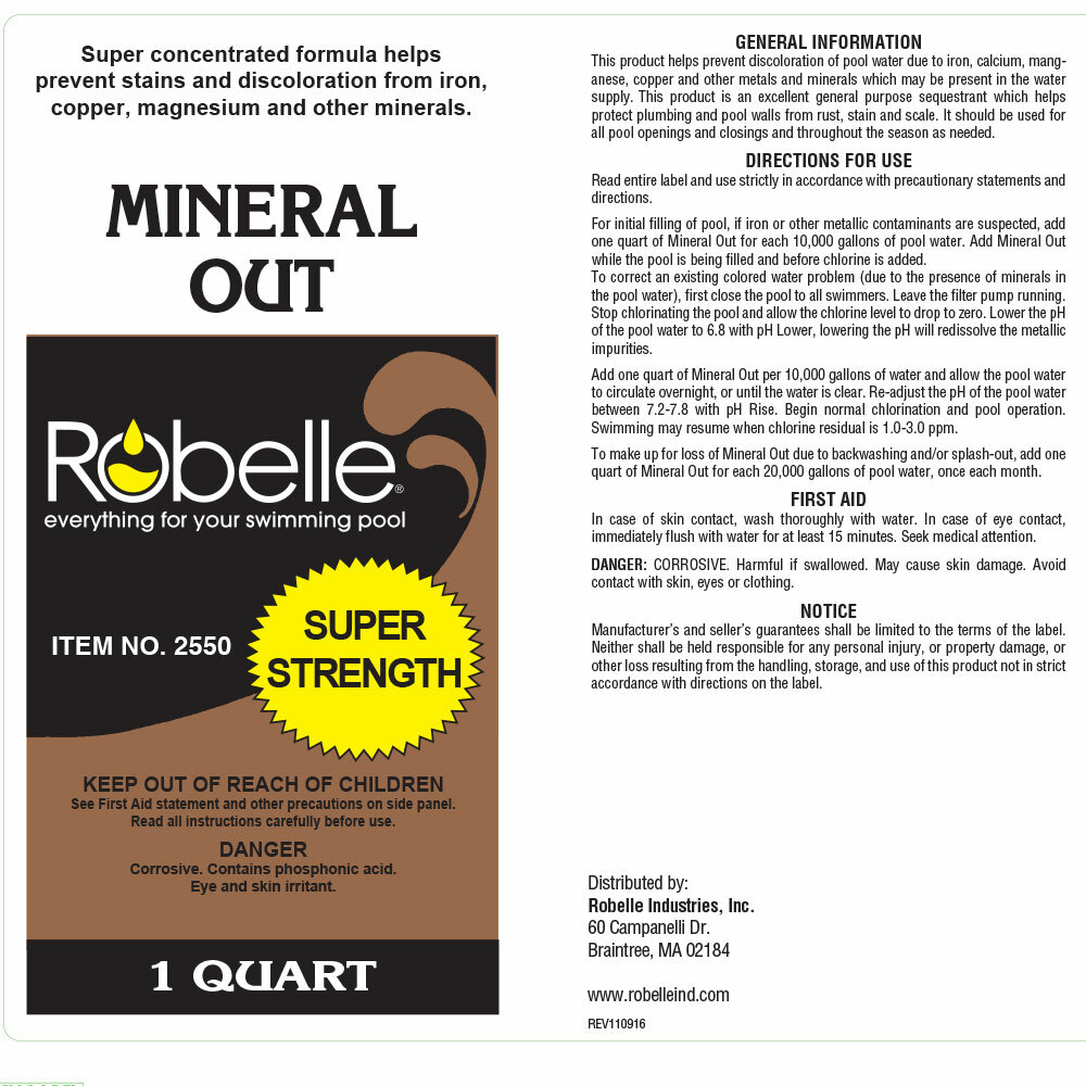 Robelle Mineral Out Swimming Pool Metal Remover - 4 Quarts