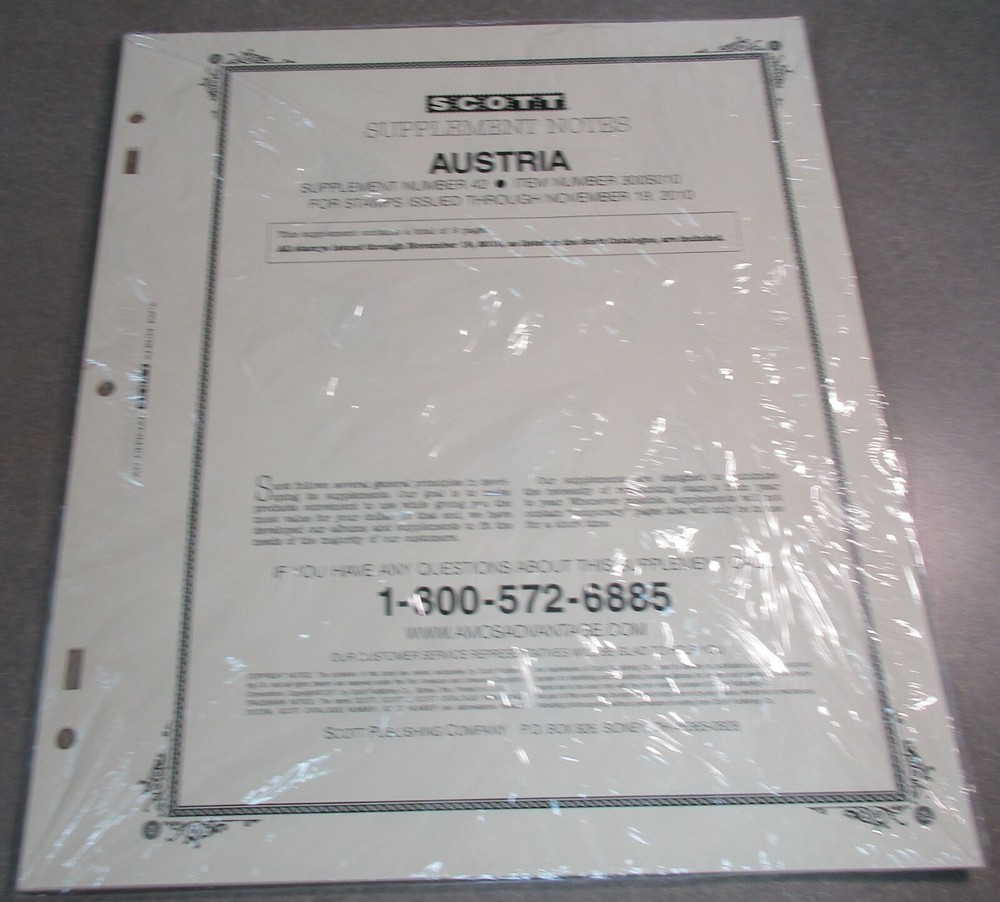 "SCOTT" AUSTRIA SUPPLEMENT #42 2010 W/FREE SHIPPING!!