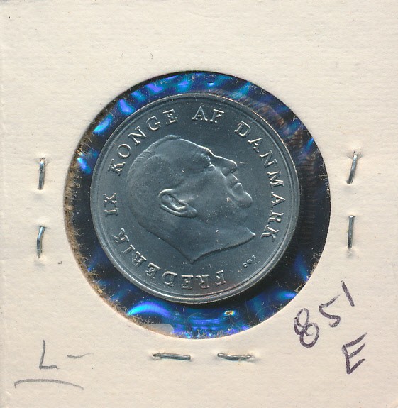 DENMARK - 1 KRONE - 1963 gem bu - #8102