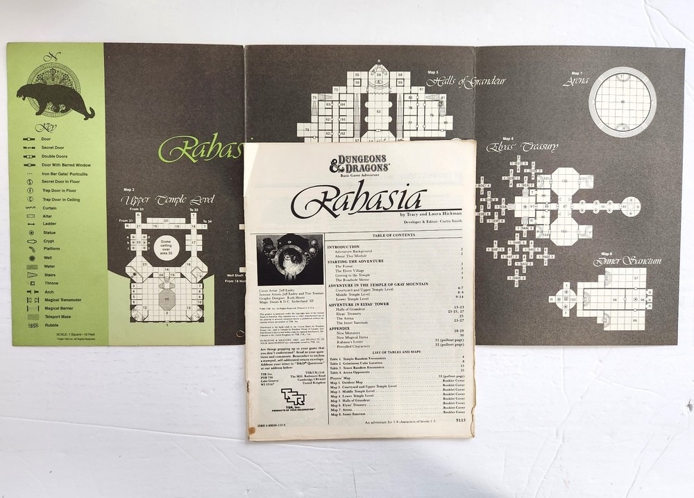 D&D RAHASIA BASIC GAME ADVENTURE MODULE 9115 - 1984 TSR - RARE --- [920]
