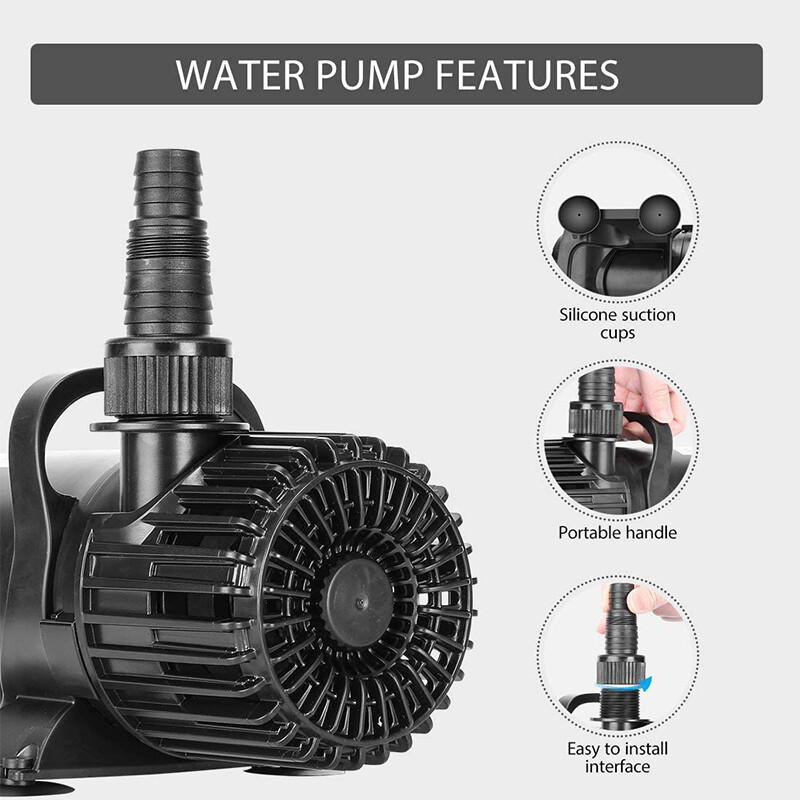 Electric Submersible Water Pump for Koi Pond Pool Waterfall Fountains Fish Tank