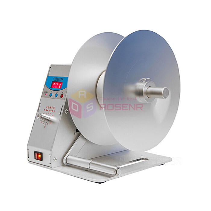 NEW Digital Automatic Label Rewinder Tags Rewinding Machine w/ Speed Adjustable