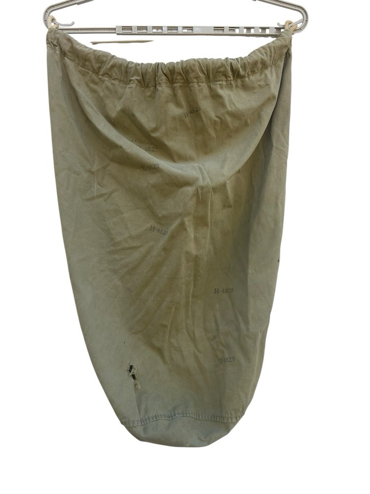 Vintage 80s US Military Canvas OD Barracks Laundry Bag Rucksack USA