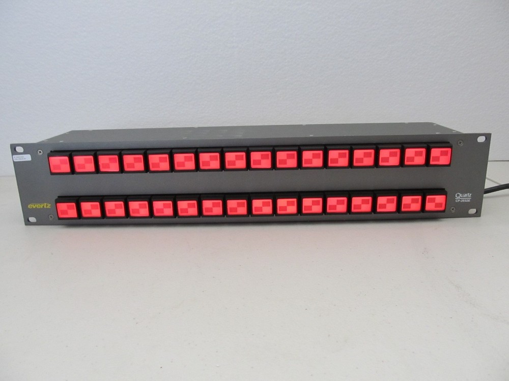 Evertz Quartz CP-2032E Intelligent Router Remote Panel, 2RU 32 buttons