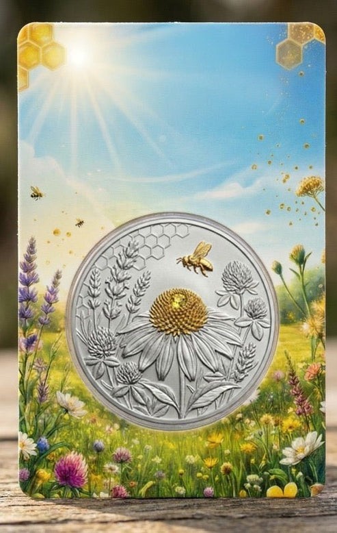 1oz ADVP .999 Fine Copper Core 2026 Bee Yourself Silver & Gold Gilded PRESALE