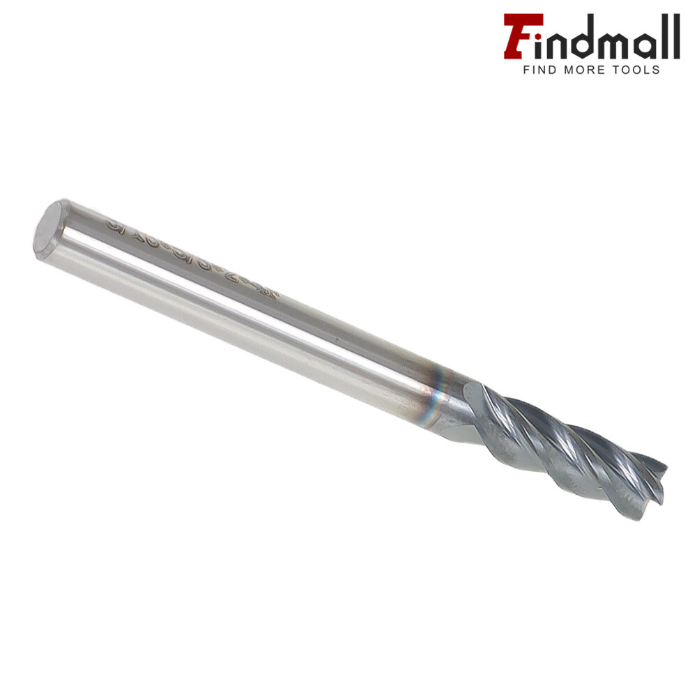 Findmall 5 PCS 3/16" SHANK DIAMETER 4 FLUTE CARBIDE END MILL - TiALN COATED