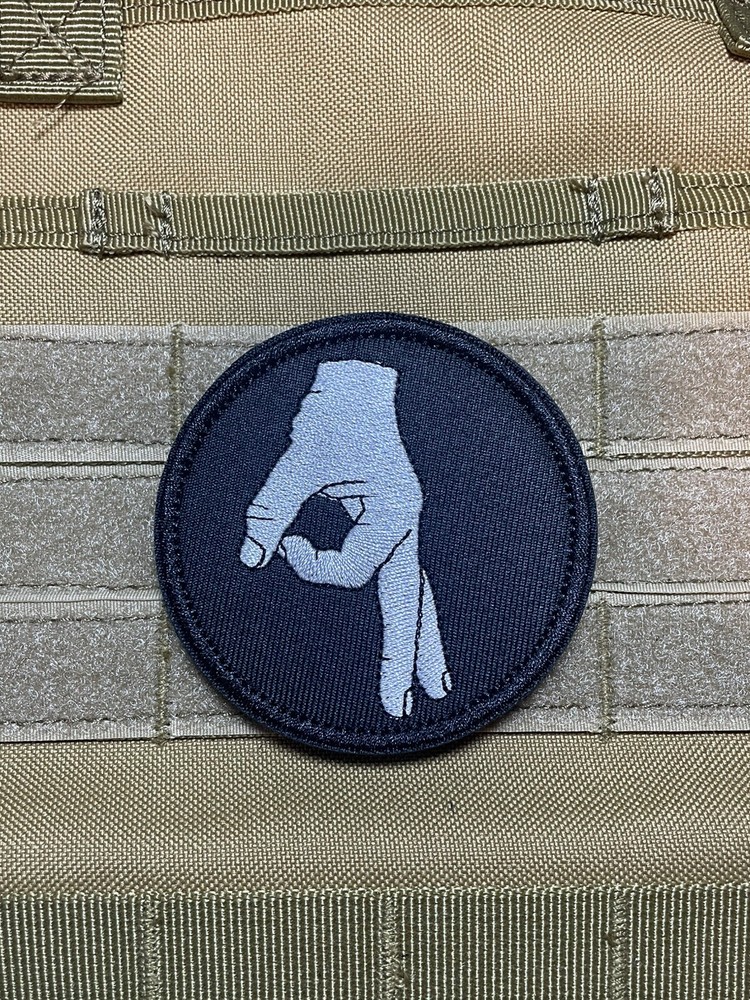 Circle Game Hand A Ok Funny Tactical Army Military Morale Patch Hook Loop