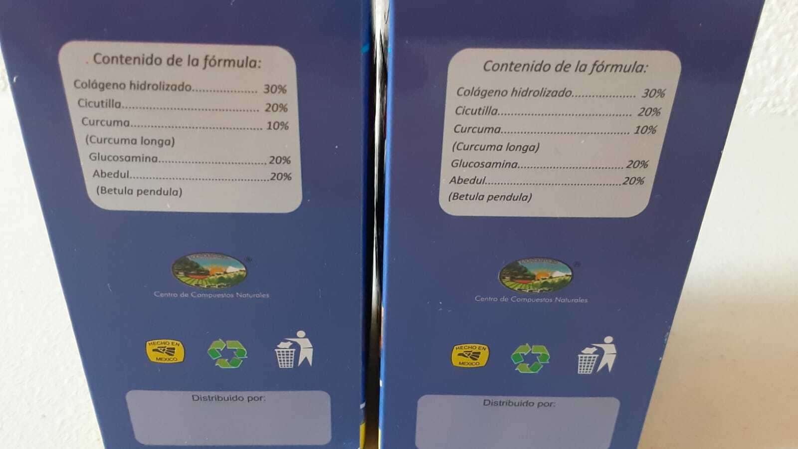 2 PACK ANODINE PLUS 60 Pills Total- Colageno-Cicutilla-Curcuma-Glucosamina