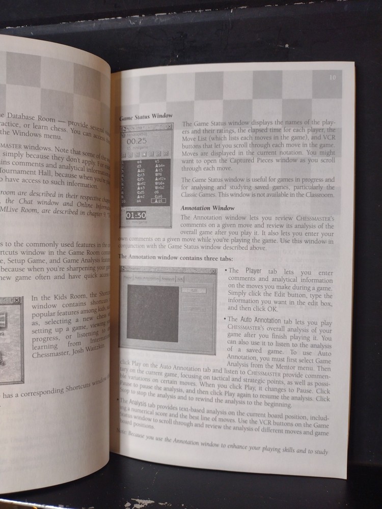 Chessmaster 7000  User Manual for Chess Program Very Good Condition