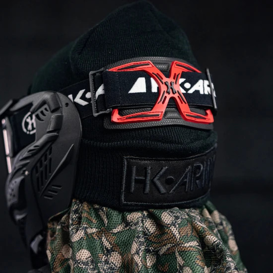 HK Army CTX Universal Goggle Strap Pad - Black/Red