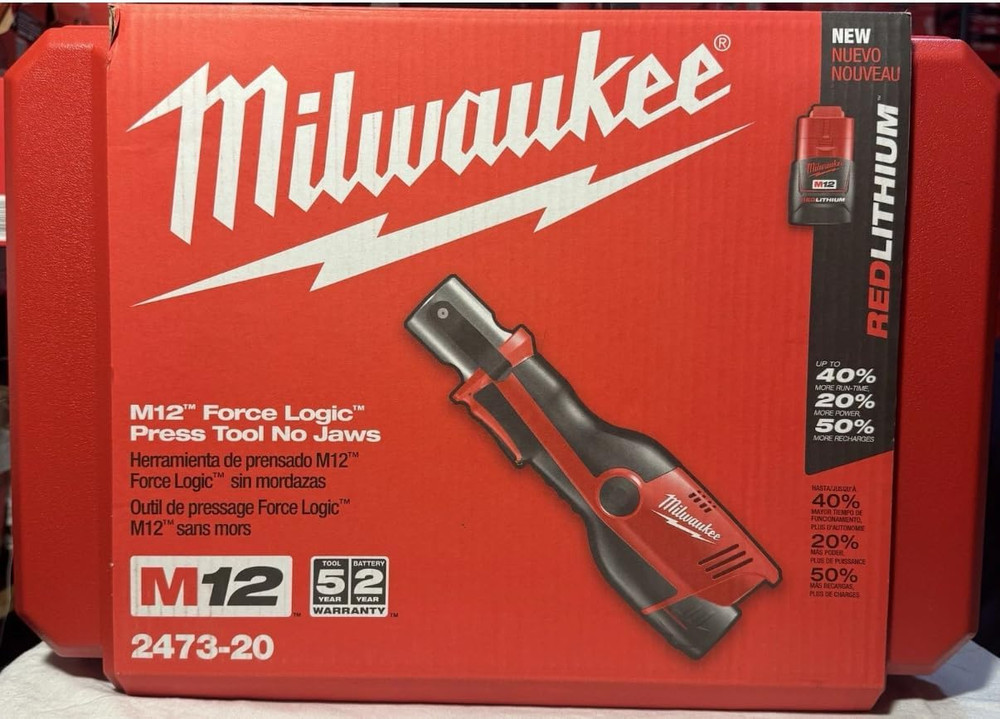 2473-20 M12 Force Logic Press Tool - No Jaws Cordless