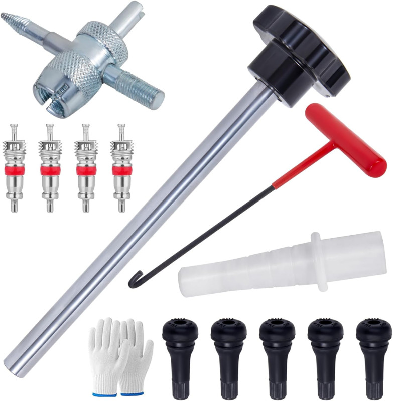 Quick Change Tire Valve Tool Kit , Tire Valve Stem Core Quickly Replacement Tool