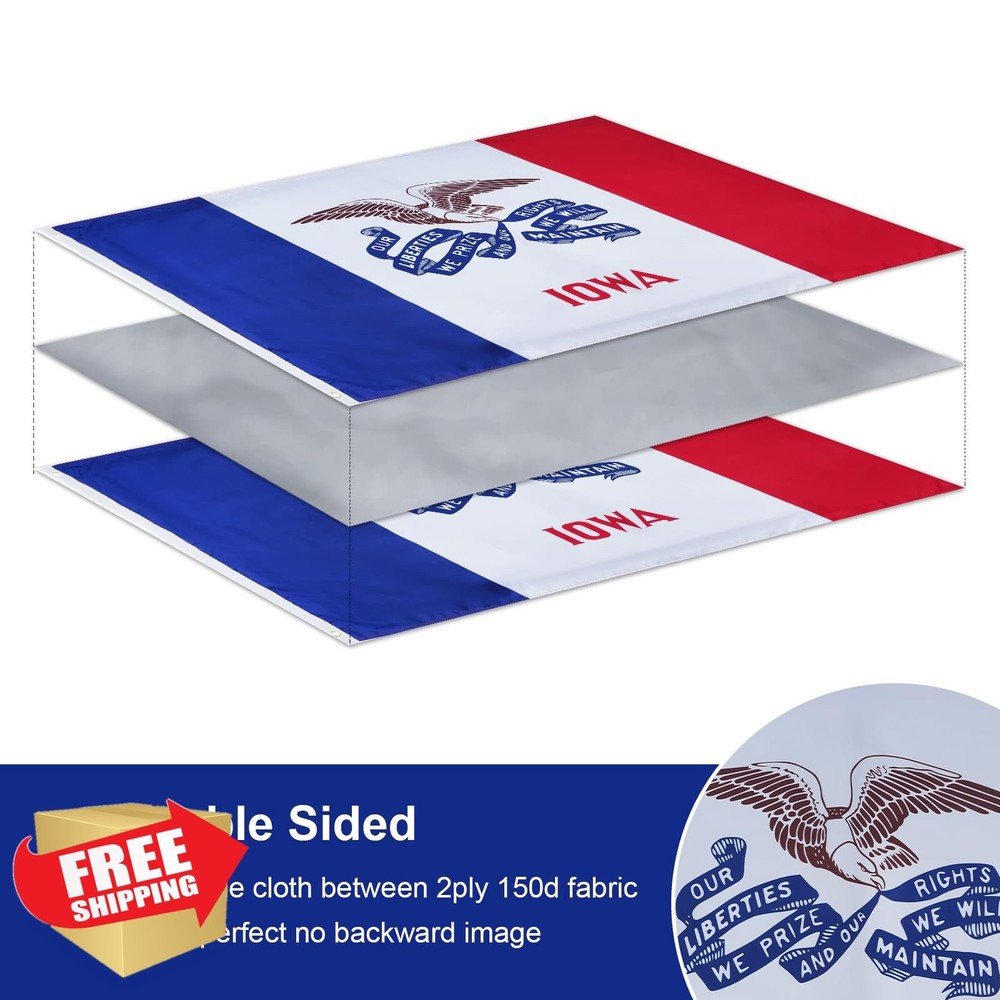 SYII Iowa State Flag 3x5 Double Sided Polyester