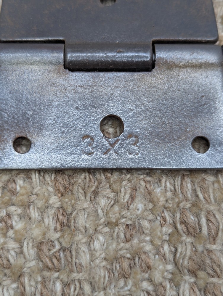 3" x 3" Antique Decorative Cast Iron Steeple Tip Hinge