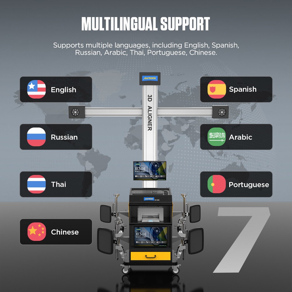 AUTOOL 3D Wheel Alignment Machine Fully Automatic Tracking Tire Aligner System