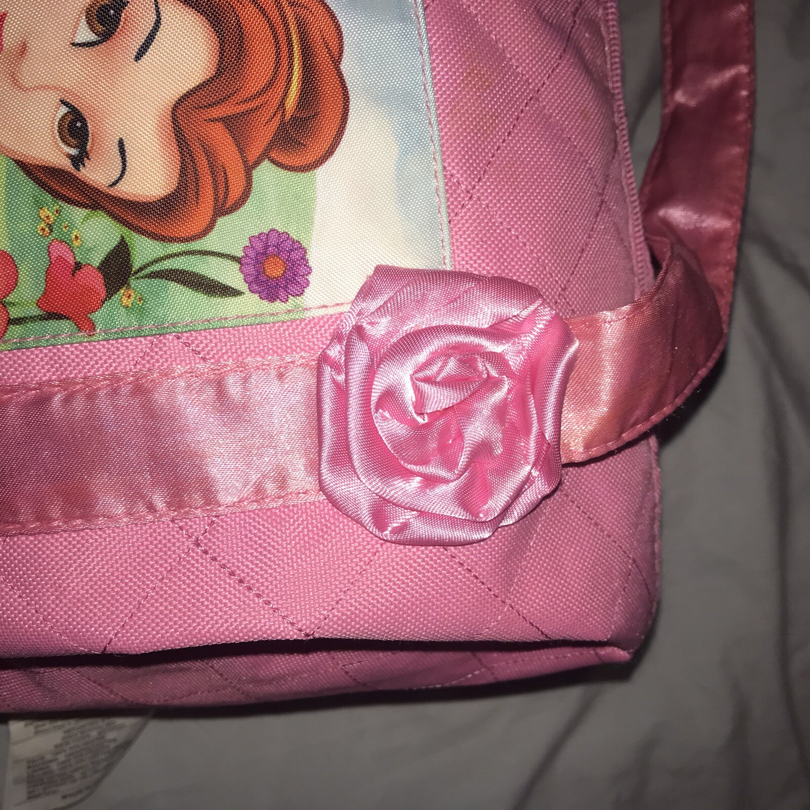 Disney Princess Aurora, Belle & Cinderella Kids Pink Duffle Bag And Sleeping Bag