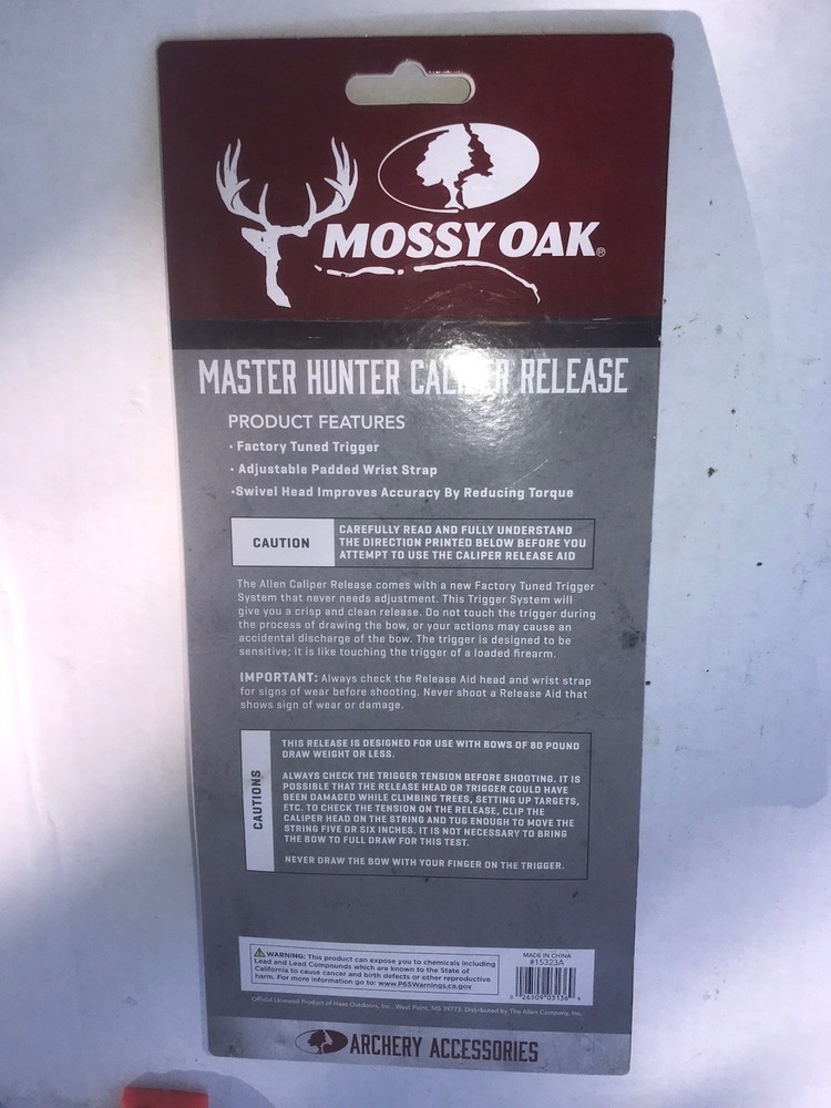 Mossy Oak Master Hunter Caliper Release