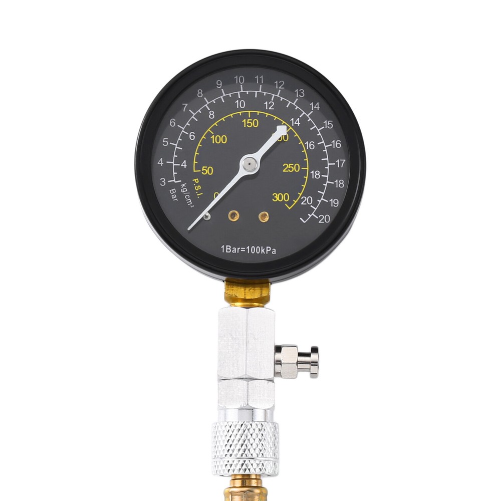 Engine Compression Tester Testing Gauge Gage Check Test Tool Kit 50-300 PSI