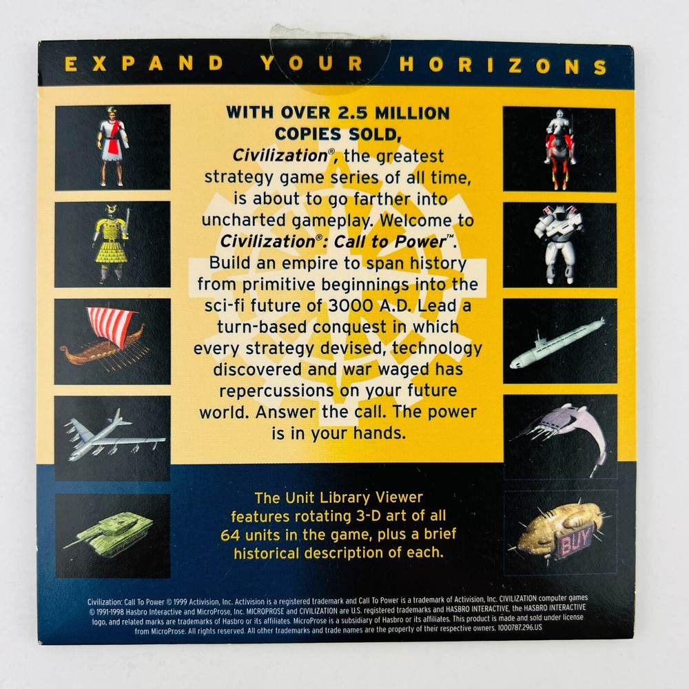 Civilization Call To Power Unit Library Viewer PC CD-ROM Software