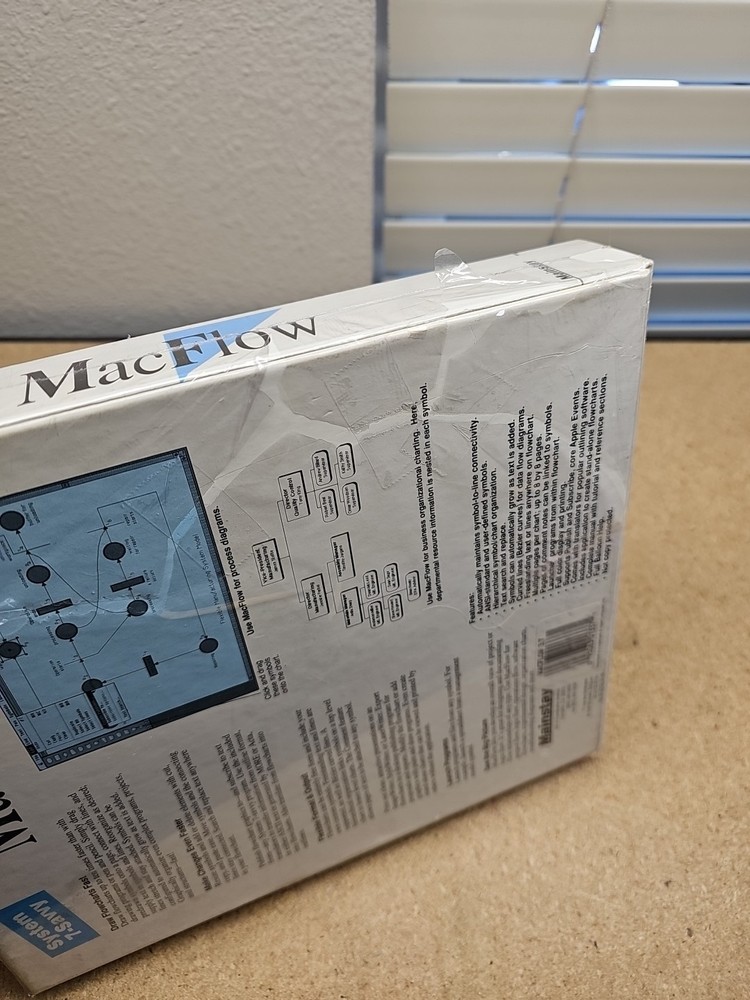 Mainstay MacFlow Vintage Macintosh Graphics Flowchart Design Software Sealed *w*