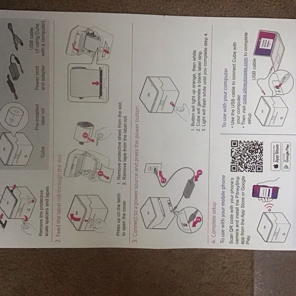 Pitney Bowes Wireless Shipping Label Printer with Built-in Scale, Pre-owed