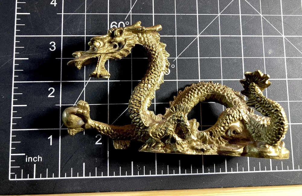 Brass Collectible Dragon Statue | Luck Dragon
