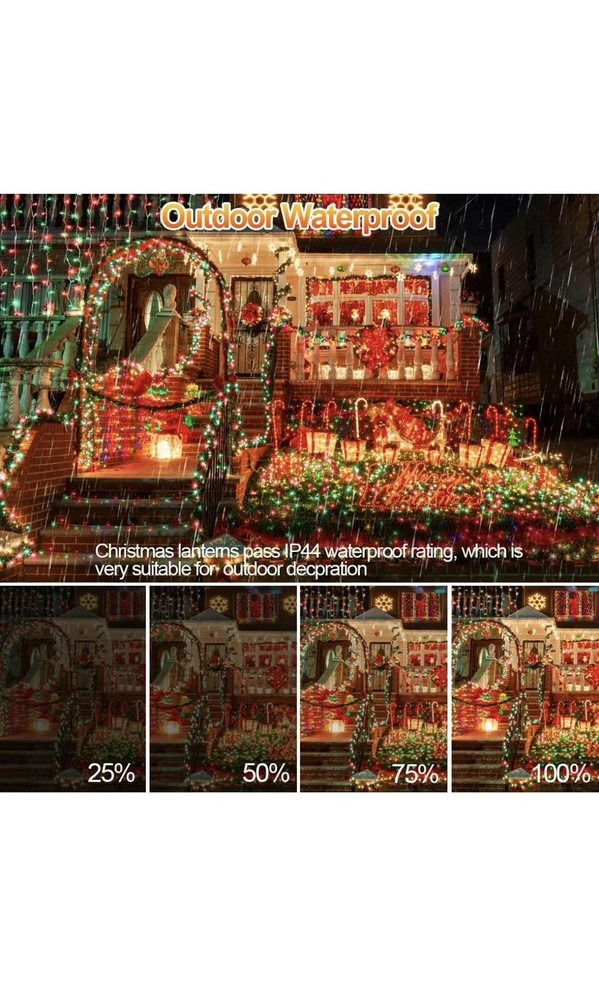 403ft 1000 LED String Lights Outdoor Christmas Lights