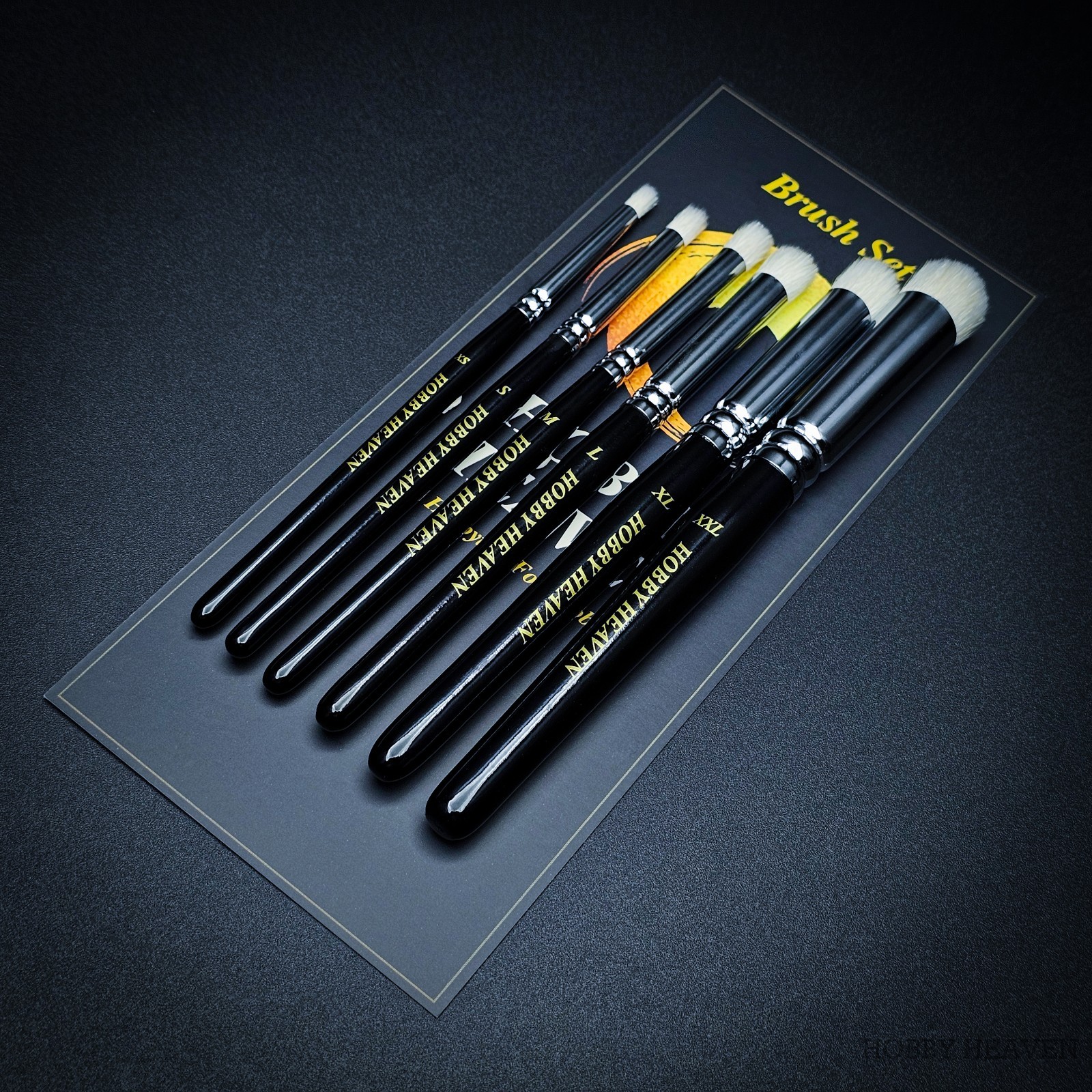 Hobby Heaven 6-Piece Dry Brush Set XS–XXL | Miniature & Model Painting Brushes