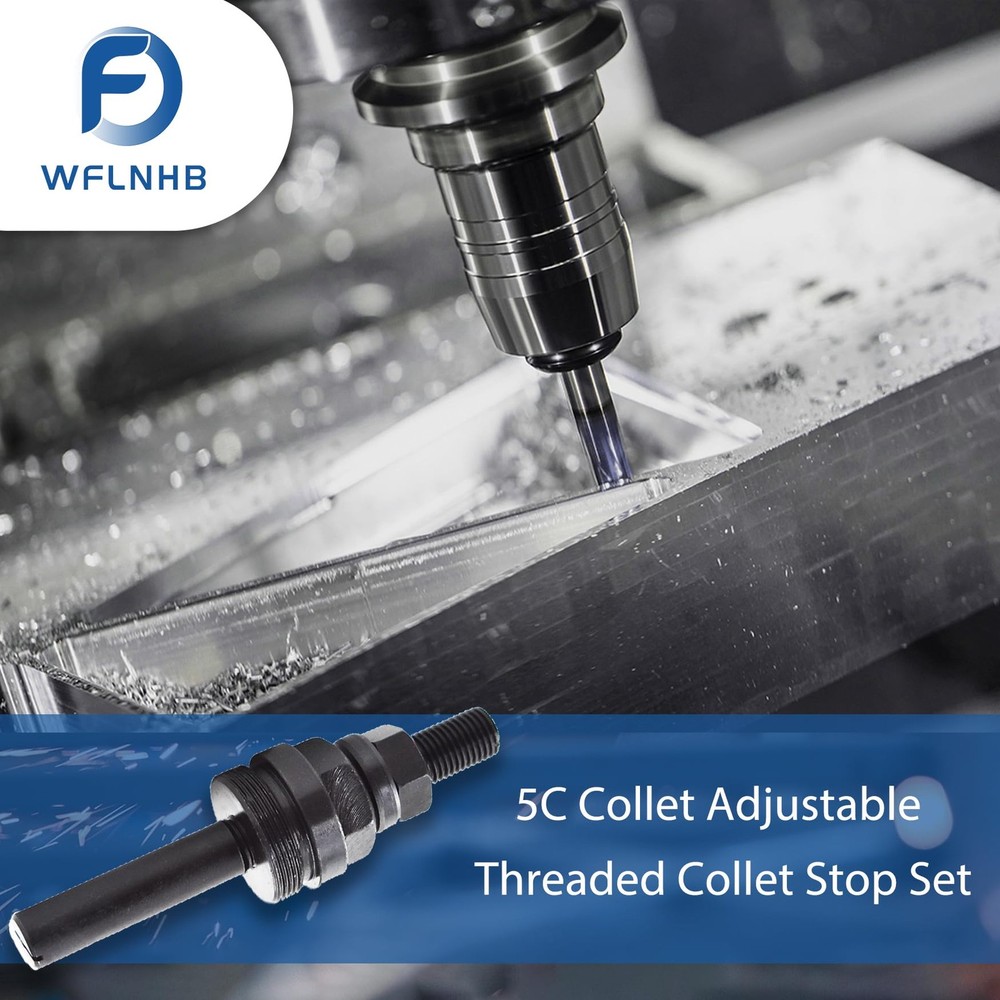 5C Collet Adjustable Threaded Stop Set for CNC Lathe Chucker Mill Machine