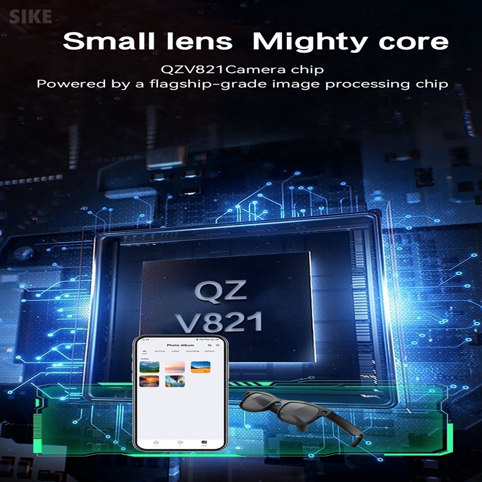 Smart Bluetooth Glasses with Camera, Voice Assistant & Calling Functions