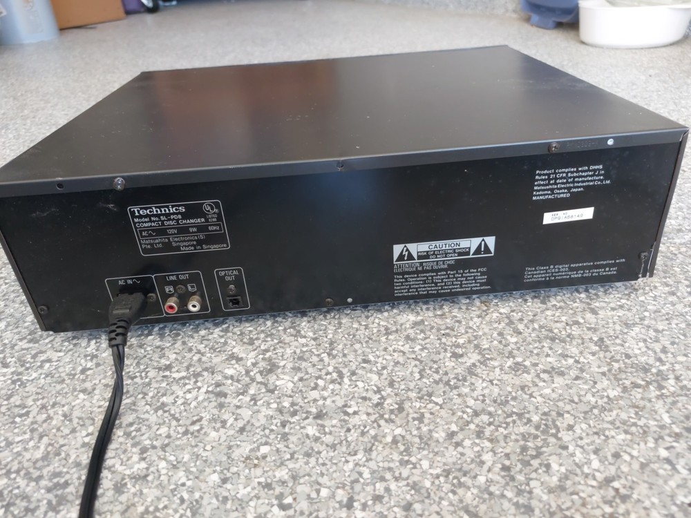 Technics SL-PD8 5-Disc CD Player Changer No Remote