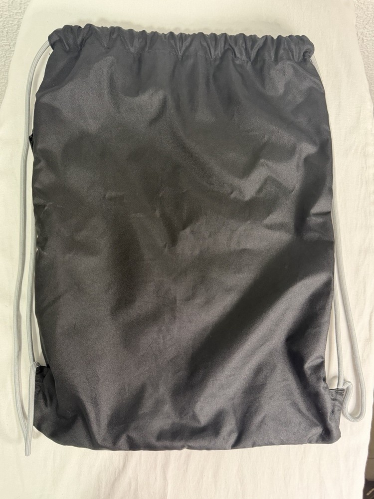 Nike Drawstring Gym Bag Black Level Up Design Adjustable Strap Pocket